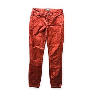 PAIGE Verdugo Ankle Velvet Jeans Red High Rise Skinny Women's Size 27